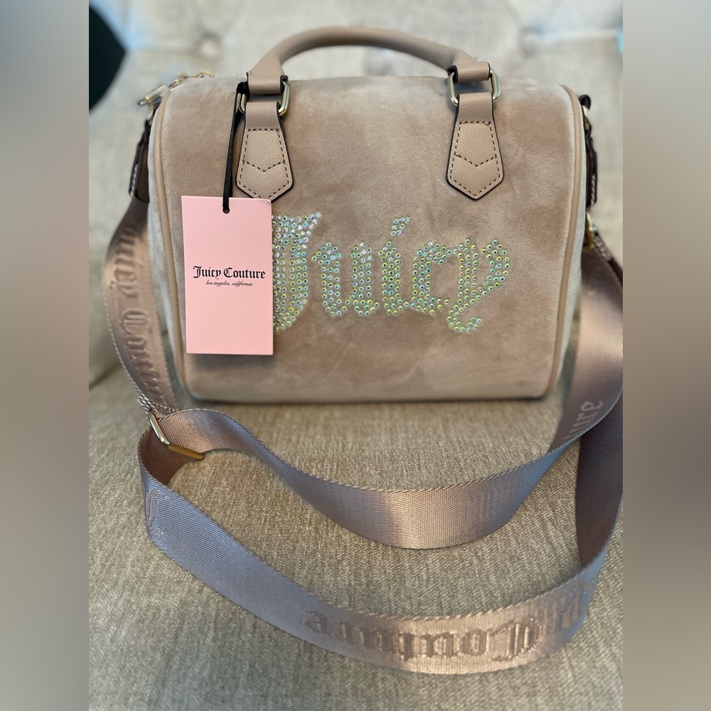 Juicy Couture Obsession Satchel Juicy Cafe Velour Brand New With Tags